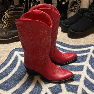 Steve Madden red Hayward cowboy boots
